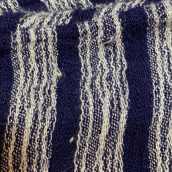 Free People Top Morning OB642024 Navy White Stripe Rayon XS - Picture 12 of 12